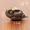 Chaveiro Pingente Mini Cobra Ano Novo da Cobra Joias de Animais Mais Vendidas no Exterior Fabricantes de Cobre Antigo Atacado