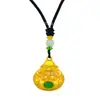 Collar con Colgante de Buda Maitreya y Guanyin Estilo Étnico Vintage, Aleación, para Hombres y Mujeres, Colgante de Collar Tejido Tendencia Nacional, Suministro al por Mayor
