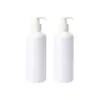 Frasco PET branco reto de 400ml com rosca 28, para loção corporal de alta qualidade, shampoo, gel de banho, cuidado diário, com pump