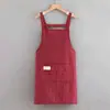 Estilo Nuevo Estilo Occidental Algodón Transpirable Delantal Cocina Hogar Chaleco Cintura Delgada Mujer Anti-Aceite Suciedad Ropa de Trabajo Cocina
