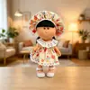 Apenas roupas: Roupas para boneca de batata espanhola Mia 24cm, conjunto de vestido com suspensório de frutas vermelhas de primavera para boneca de 20cm