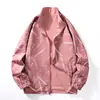 Chaqueta Reversible Nueva Qisenswei para Hombre, Primavera y Otoño, Estampado Completo de Letras, Marca de Moda, Elegante Estilo Americano para Primavera y Otoño