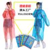 Impermeable Desechable Portátil al Por Mayor Adulto Montañismo Viaje Transparente Poncho de Pe de Una Pieza de Cuerpo Completo Impermeable Largo tipo Cárdigan