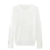 Ropa de Mujer para Comercio Exterior Europeo y Americano Transfronterizo Popular en Aliexpress Otoño Nuevo Cuello Redondo Ajustado Camiseta Básica de Punto
