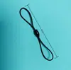 Cuerda para Teléfono Móvil Procesada y Personalizada Hebilla de Langosta Cordón Negro Hebilla Metálica Cordón con Partículas de Goma Honda para Teléfono Móvil Tejida a Mano