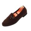 2023 Nuevos zapatos negros de estilo coreano mate de punta para hombre zapatos de talla grande transfronterizos mocasines para hombre en stock al por mayor