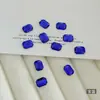 Pedras de Strass Retangulares Octogonais para Nail Art Brilhantes da Moda Quadrados de Mahjong 6*8 Strass de Fundo Plano Azul Lago Branco Acessórios de Nail Art