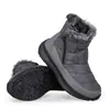 2025 Nuevo Transfronterizo Zapatos de Algodón de Caña Alta Invierno Forrado de Lana Engrosado Cálido y Resistente al Desgaste Zapatos de Senderismo para Exterior Botas de Nieve Zapatos de Mujer
