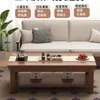 Mesa de Centro para Sala de Estar, Apartamento Pequeño, Patas de Madera Maciza, Nuevo Modelo 2026, Mesa de Té, Oficina, Mesa Sencilla, Rectangular, Estilo Chino