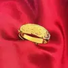 Varios Estilos de Anillos para Mujer con Diseño de Lluvia de Meteoros en Forma de Corazón, Anillos con Caracteres de Bendición, Joyería de Latón con Acabado Cepillado de Artesanía Fina al por Mayor