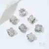 Cuentas Espaciadoras de Zirconia con Forma de Copo de Nieve y Cuentas de Barril con Recubrimiento de Platino de Cobre de Larga Conservación de Color Colgante Passepartout Accesorios de Joyería para Bricolaje