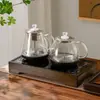 Estufa de Té Eléctrica Base de Marco de Madera Soporte de Placa de Inducción 37*20cm Marco Embebido para Preparar Té Eléctrico Material de Bambú