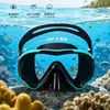 Gafas de buceo para adultos, máscara de natación unisex para exteriores, máscara de snorkel, juego de dos piezas con tubo de respiración de silicona totalmente seco
