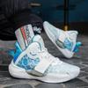 Primavera flor de água 4 geração tênis de basquete dos homens absorção de choque Velcro alunos da escola primária e secundária fricção som calçados esportivos 4