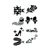 Nuevas pegatinas de tatuajes de purpurina creativas de bricolaje transfronterizas de Amazon para niños y adultos, Y2K Navidad Halloween