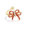 Anillo Festivo de Año Nuevo con Goteo de Pegamento para Mujer Estilo ins Simple Rojo Nudo Chino Distintivo Anillo Abierto Regalo Estilo Nacional Moderno Antiguo