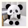 Chapéu de inverno infantil fofo desenho animado panda chapéu de pele meninos e meninas engrossado quente proteção de orelha chapéu bebê bolsa cabeça boné