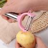 Rallador de Doble Cabezal de Acero Inoxidable con Puntos Pelador Doméstico Pelador Multifuncional de Melón Rallador Cuchillo para Pelar
