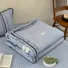 2026 Nuevo Modelo Yulu Lino Colcha de Verano, Colcha Refrescante de Verano, Colcha de Aire Acondicionado, Funda de Cama Juego de Cuatro Piezas