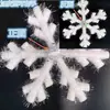 Adereços de Floco de Neve de Mão para Decoração de Natal, Palco de Dança de Performance Infantil, Decorações Suspensas de Espuma Branca
