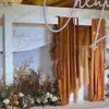 Cortina de Tela de Poliéster Cortina de Tela para Bodas Arreglo de Cortina para Bodas Cortina de Techo con Perlas de Boda Tela de Gasa para Pasillo Tela Decorativa Arco de Gasa