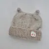 Gorro de Lana Grueso y Cálido de Otoño e Invierno para Niños, Gorro de Punto a Prueba de Viento de Felpa para Niños y Niñas, Gorro con Protección para los Oídos de Bloques de Color para Niñas