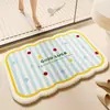 Alfombra de Baño de Dibujos Animados, Absorbente de Agua, Antideslizante, Engrosada para Invierno, Imitación Cachemir, Alfombra Pequeña para Entrada de Baño y WC