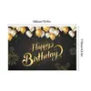 Telón de Fondo de Cumpleaños Nuevo Estilo Transfronterizo Poliéster Accesorios de Fiesta Decoración de Escena con Globos Banner de Cumpleaños Tapiz Colgante