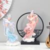 Productos Calientes Transfronterizos Adornos Artesanales Dunhuang Feitian Decoraciones para Sala de Estar del Hogar Regalos al por Mayor Resina de Tendencia Nacional Decoración Suave