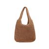Bolso de Paja Estilo Vacaciones en la Playa 2025 Bolso de Hombro Bolso Tote de Paja de Verano Gran Capacidad Portátil Bolso Tejido