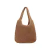 Bolso de Paja Estilo Vacaciones de Playa 2025 Nuevo Bolso de Hombro Bolso Tote de Paja de Verano Gran Capacidad Bolso Tejido Portátil