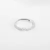Anillo de apertura ajustable de cobre con incrustaciones de circonita, 26 letras del alfabeto inglés, joyería de moda de alto nivel y temperamento, para cruzar fronteras
