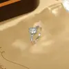 Anillo Brillante de Circonita Cúbica, Joyería de Nicho de Alta Gama, Anillo Ajustable Versátil de Moda Más Vendido 2026