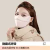 Máscara Quente Esponja Outono e Inverno, Proteção para os Olhos, Respirável, Máscara Facial Feminina de Alto Acabamento, À Prova de Vento, À Prova de Frio, Melard 5D Tridimensional