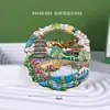 [Serie Hangzhou] Creativos Pegatinas Magnéticas Estereoscópicas de Madera para Refrigerador Ciudades Atracciones Turísticas Populares Souvenirs Culturales y Creativos