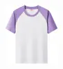 Camisa Cultural Deportiva de Trabajo Suelta de Manga Corta Raglán Redonda de Algodón Puro Pesado de Gran Tamaño Transfronteriza DIY