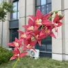 9 Cabeças de Orquídeas Phalaenopsis Artificiais, Orquídeas Borboleta Falsas para Casamento e Decoração de Casa, Atacado