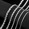 Acero Guerrero joyería de comercio exterior al por mayor cadena retorcida de acero inoxidable Corea del Sur collar para hombre de acero de titanio