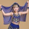 Accesorios para Disfraces de Danza India para Niños del 1 de Junio Velos de Danza del Vientre para Niños Tocados Bufanda de Seda Nuevo Estilo Pañuelo para la Cabeza con Monedas Colgantes