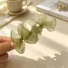 Pinza para el pelo de lazo para la parte trasera de la cabeza, encaje negro de gasa coreana, súper de hada, popular en redes sociales, estilo japonés, accesorio para el pelo de pinza lateral para niñas