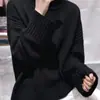 Nuevo jersey de cuello semi-alto 2026 estilo coreano de punto para mujer, corte holgado, top de punto casual para otoño e invierno