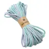 Pulseira de Corda Trançada Cor Gradiente de Fio de Algodão Acessórios com Contas DIY Feito à Mão Corda de Mão Corrente de Celular Decoração de Cordão