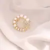 Broche de Espiga de Trigo Dourado Pérola Fosco para Lapela de Terno Acessórios Personalizados Versáteis de Alta Qualidade Fixação com Pino Antiexposição para Mulheres