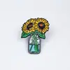 Broche de Flor de Rosa y Tulipán Transfronterizo Versátil Metal para Ropa de Niña Corsage Insignia de Joyería Pequeña Fresca Accesorios