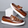 Zapatos de Cuero Transpirables para Hombre Formales de Negocios Slip-on Zapatos de Boda Talla Grande para Hombre Zapatos de Comercio Exterior de Amazon Hombre 251207