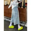 Jeans casuales rectos rotos para mujer, nuevo estilo de verano, adelgazantes para cuerpo tipo pera, diseño de talla grande, pantalones anchos cropped