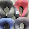 Almohada en forma de U de espuma viscoelástica para viajes largos, almohada portátil de soporte para el cuello para dormir en avión, núcleo de almohada en forma de U para el cuello de coche al por mayor