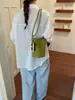 Bolso Cubo de Cuentas Colorido Estilo Bosque Estilo Ins para Mujer, Nuevo Bolso Tejido Versátil Casual con Diseño Único, Bolso Cruzado