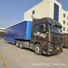 Exportación transfronteriza de semirremolques tipo caja con cortina lateral, semirremolques remolcables con lona de cortina, semirremolques tipo caja con cortina lateral de tres ejes