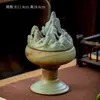 Estufa Boshan horno antiguo quemador de incienso quemador de incienso de cerámica para el hogar interior incienso incienso quemador de incienso para ceremonia del té